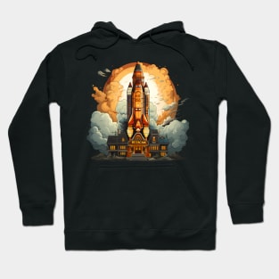 AI Generated Rocketship Hoodie